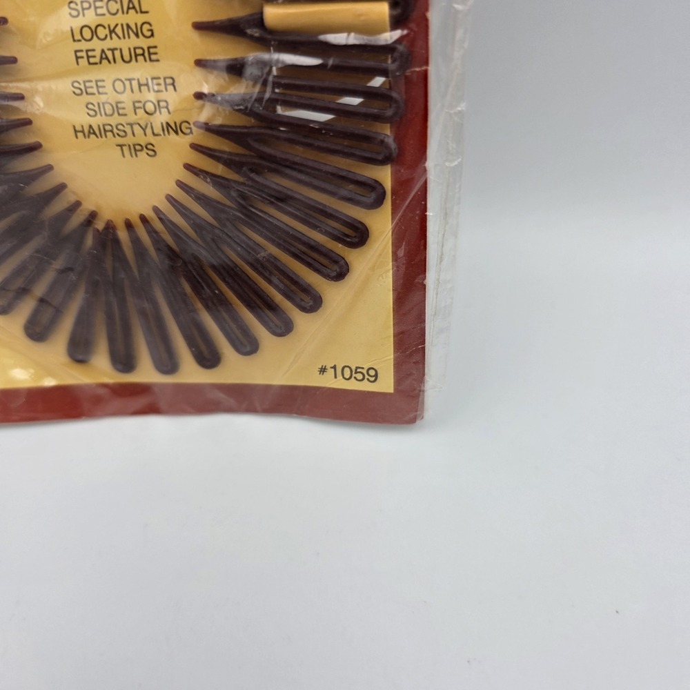 Vintage Goody Adjustable Nylon Flexible Comb #1059 Headband Plastic USA 1980 - Picture 3 of 5